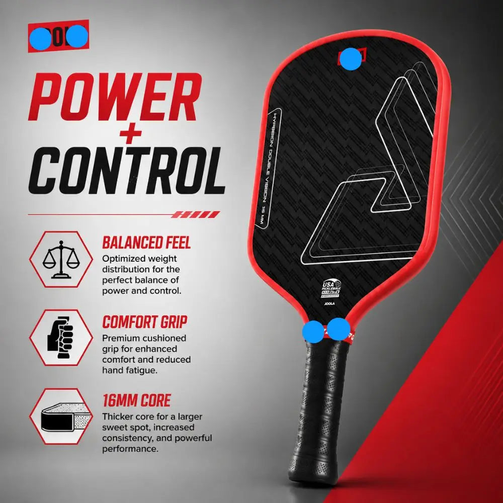 Red 16mm Performance Pickleball Paddle