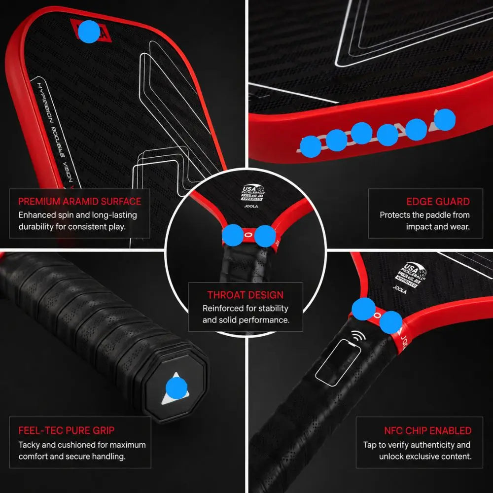 Red 16mm Performance Pickleball Paddle