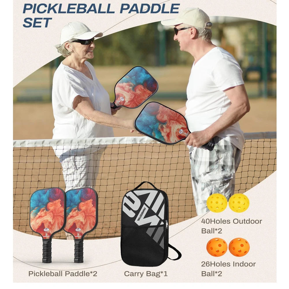 Fiberglass Paddle Set with Balls & Bag