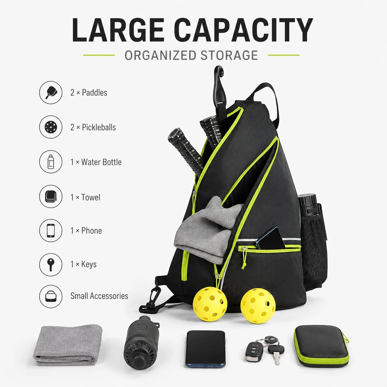 Pickleball Backpack with Fence Hook