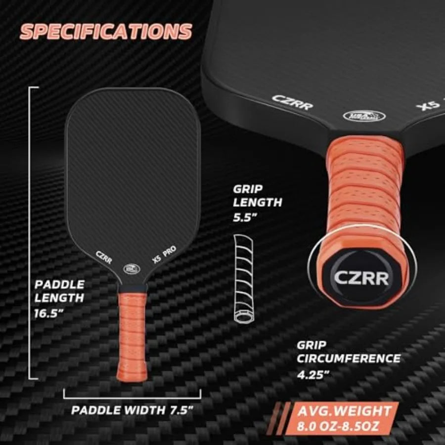 3K Raw Carbon Pickleball Paddle