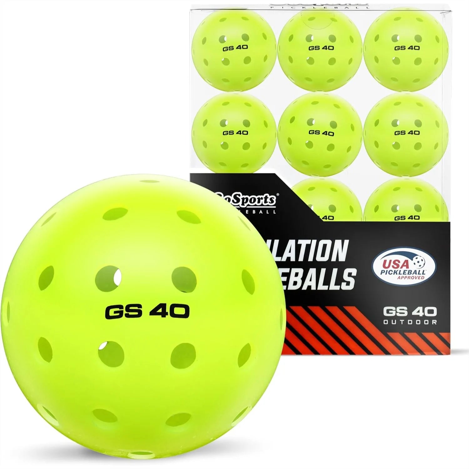 40-Pack Outdoor Pickleballs