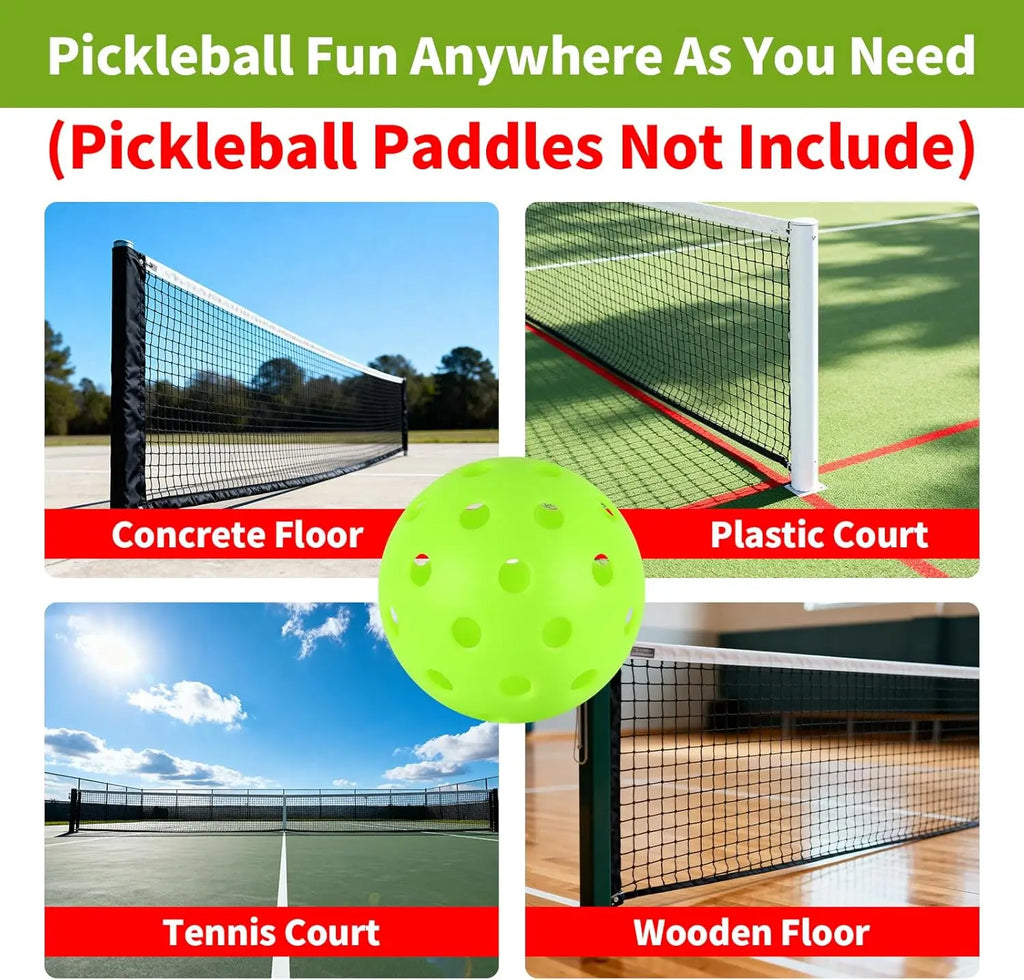 40-Hole Pickleball Balls (Outdoor & Indoor)