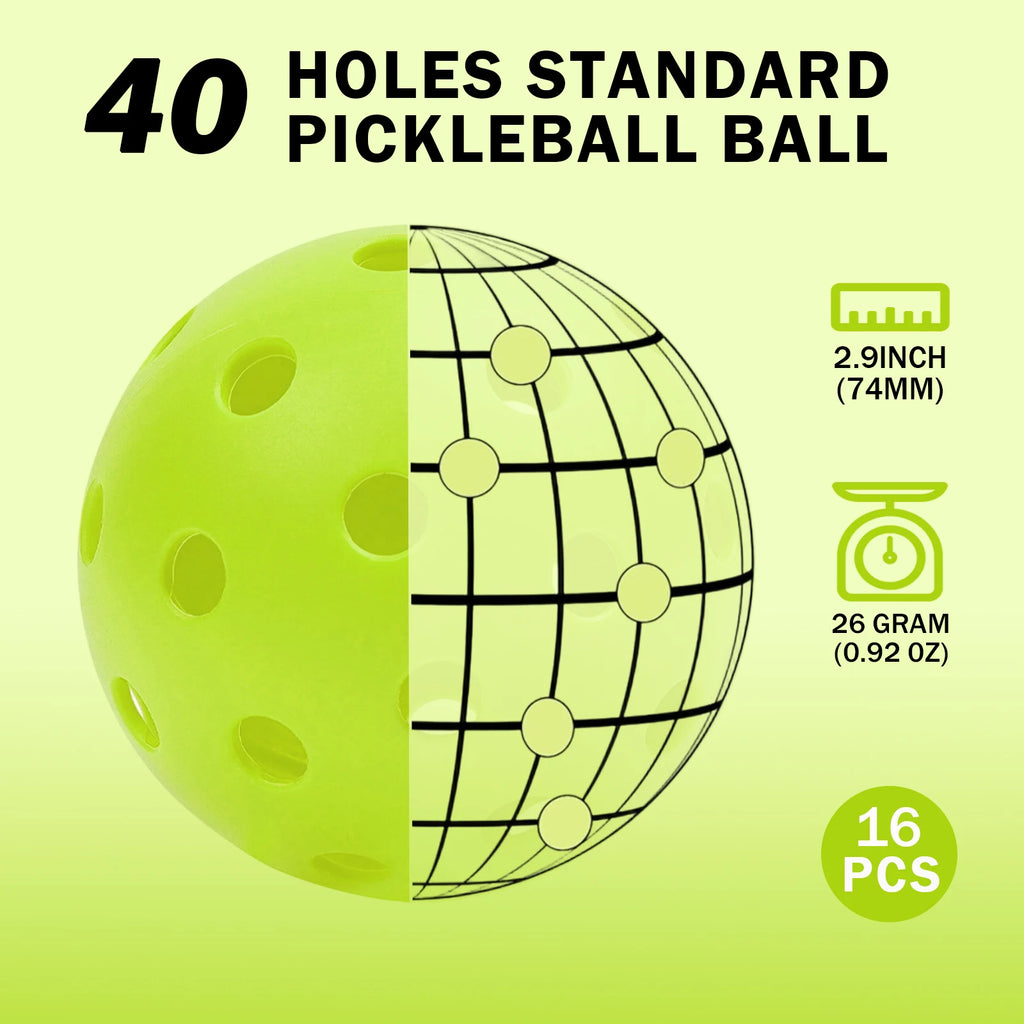 KOOMADE 40-Hole Outdoor Pickleballs
