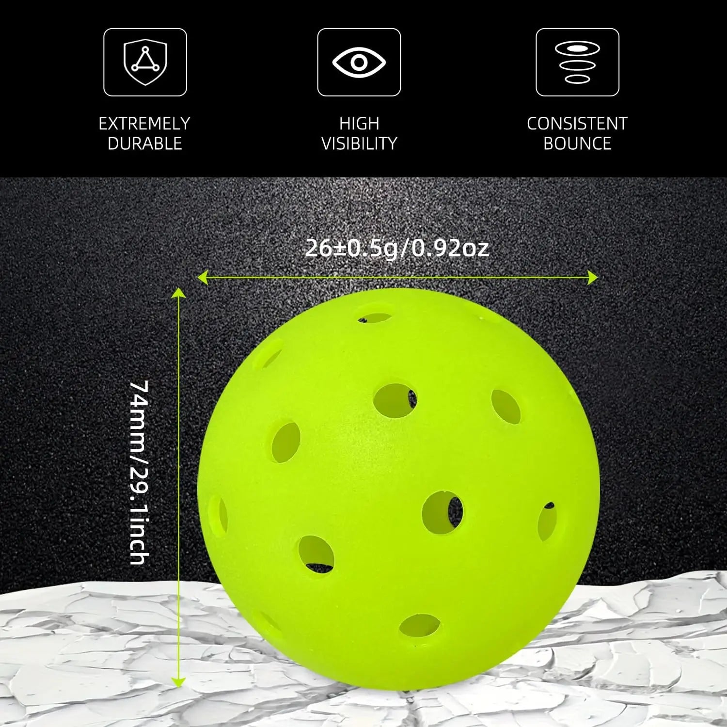 40-Hole Pickleball Balls