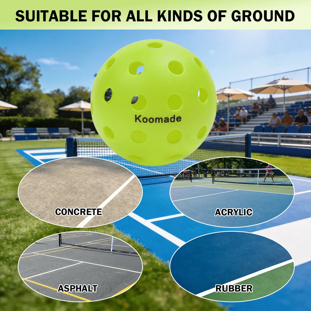 KOOMADE 40-Hole Outdoor Pickleballs