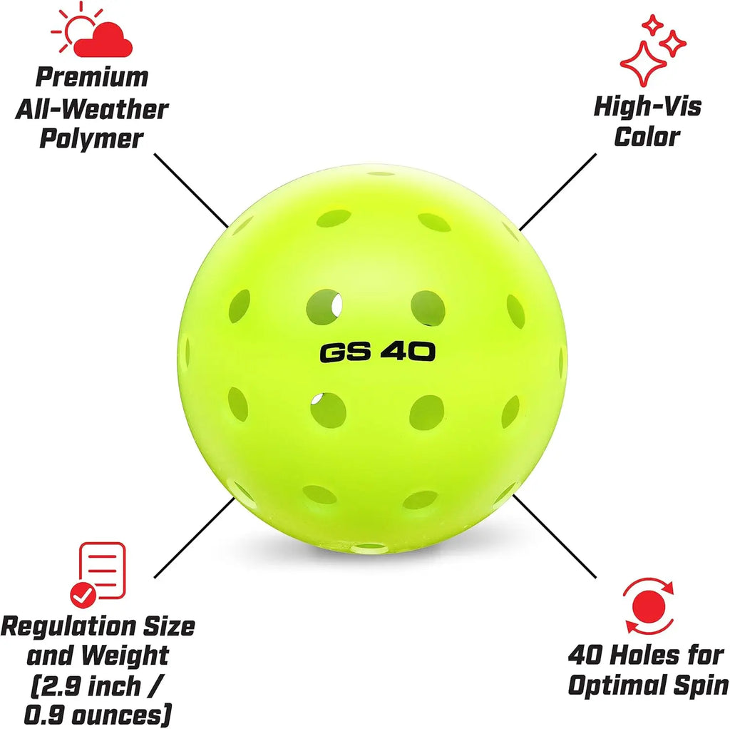 40-Pack Outdoor Pickleballs