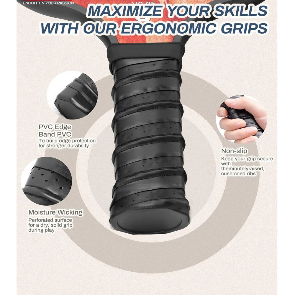 Fiberglass Paddle Set with Balls & Bag