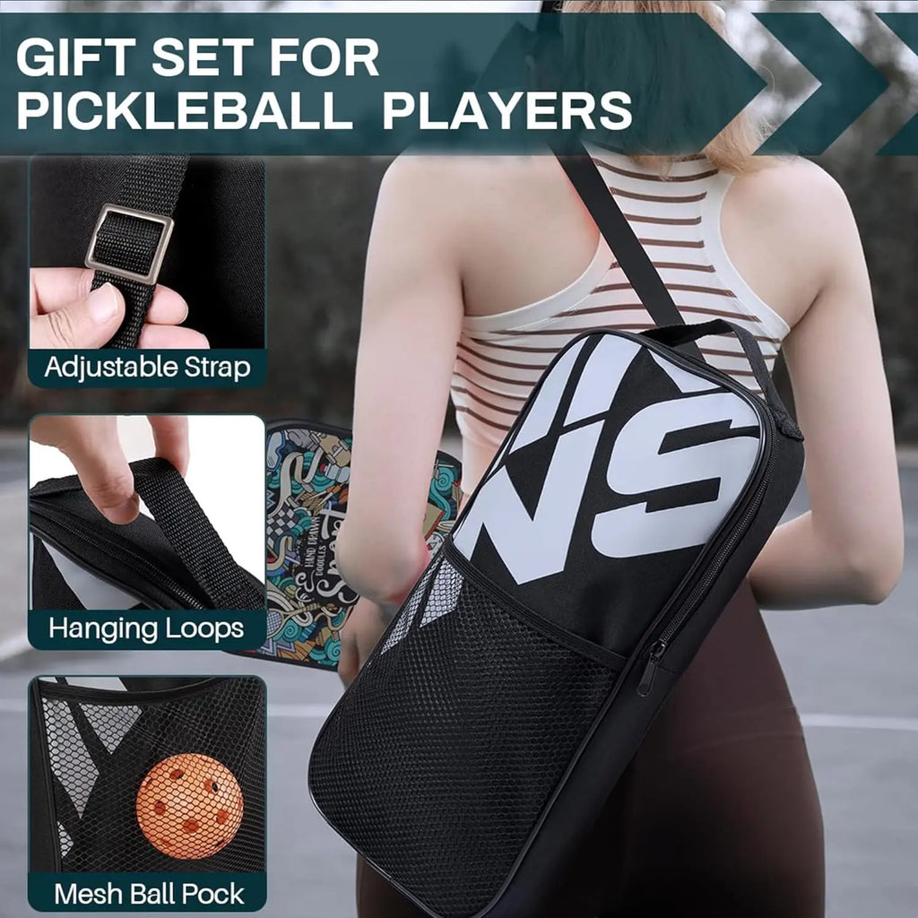 Fiberglass Paddle Set with Balls & Bag