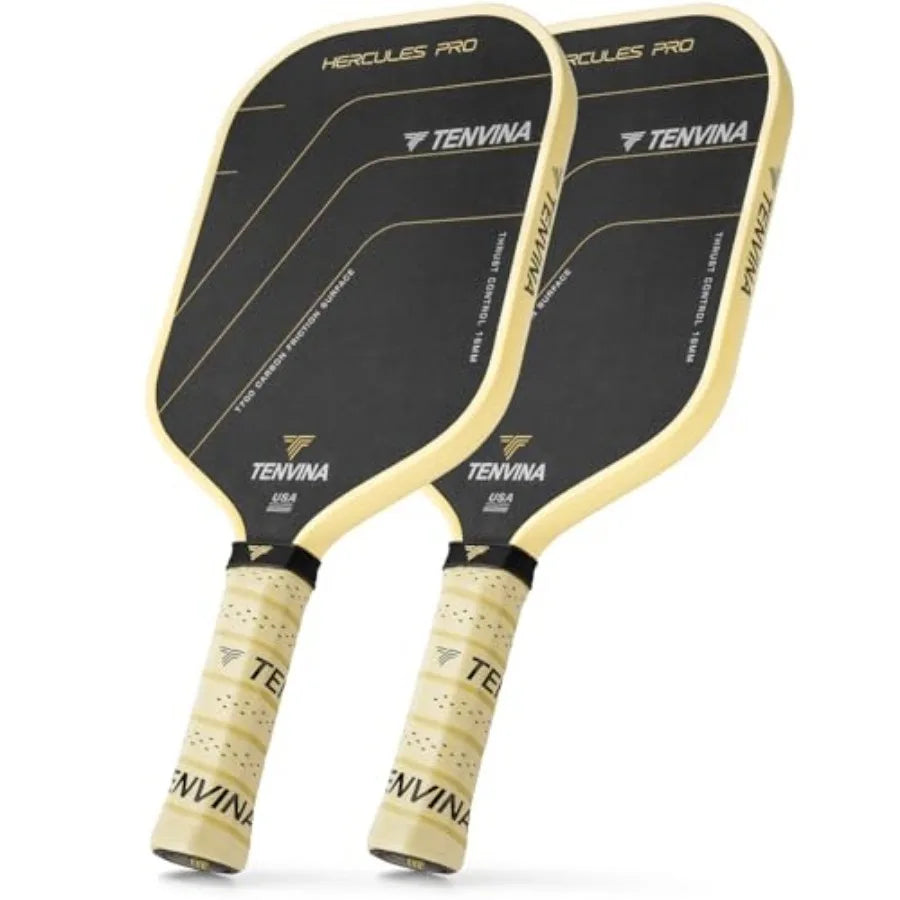 Two Tenvina pickleball paddles with Hercules Pro branding on a white background